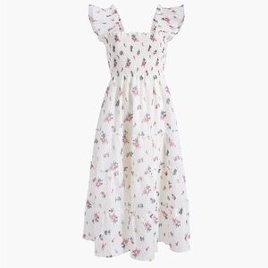 NWT HILLHOUSE Crushed Taffeta Floral Ikat Ellie Dress, Medium